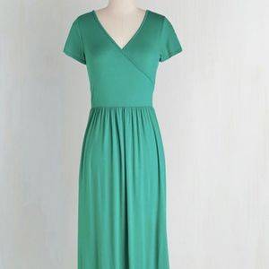 Botanical Lunch Dress in Jade in S